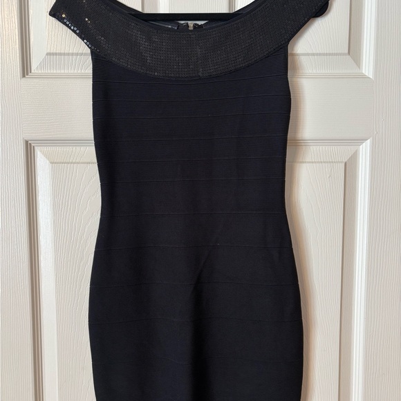 Guess Dresses & Skirts - Guess Black Strapless Dress Sequence Neckline Small